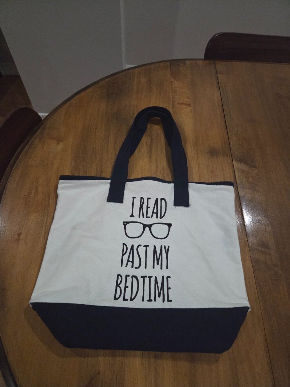 Indigo 'I Read Past My Bedtime' Tote Bag